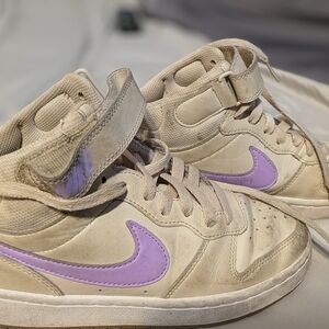 Nike Cream and Lilac High-Top Sneakers